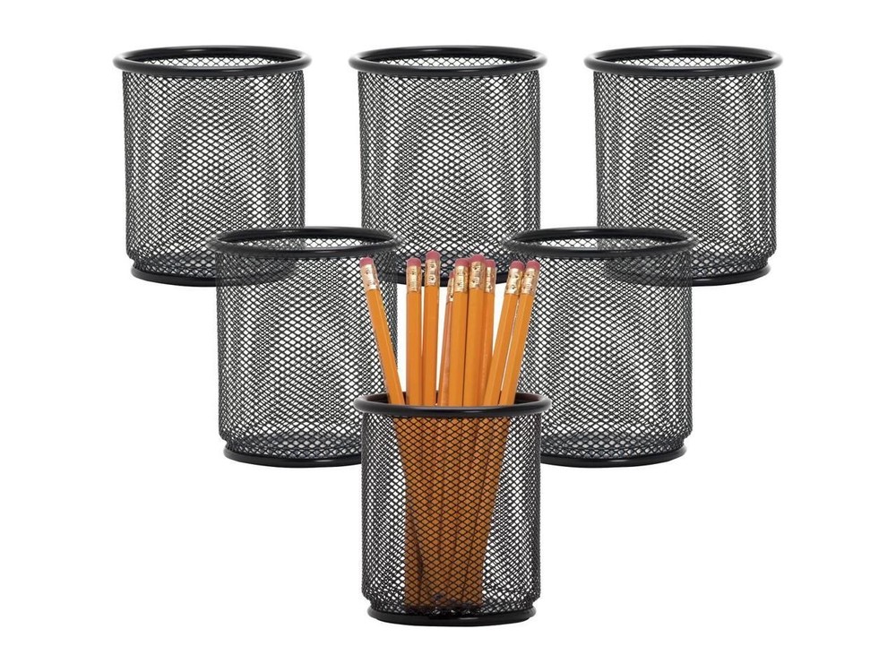 Lorell Black Mesh/Wire Pencil Cup Holder