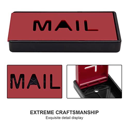 Mailbox Flag Front Mount Brick Stone Mailbox Stylish Replacement 4" x 2" Black