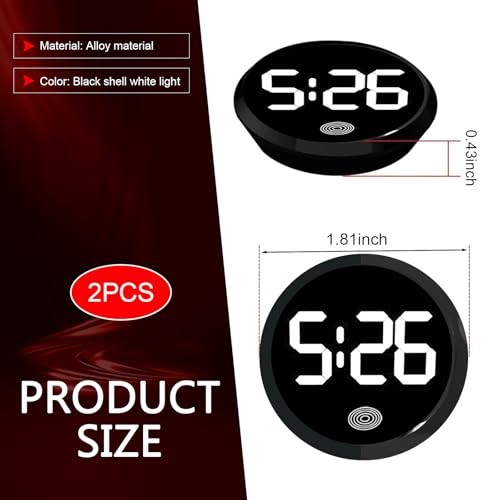 Car Clock, Mini Digital Dashboard Clock, LED High-Definition 1 PC White