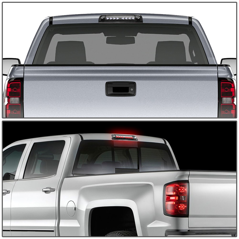 Carbon {Sequential Triangle LED} 3rd Brake Light for Silverado GMC Sierra 14-20