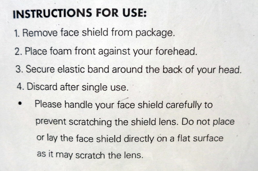DYNATOMY Single-Use Face Shield 9/pack NEW)