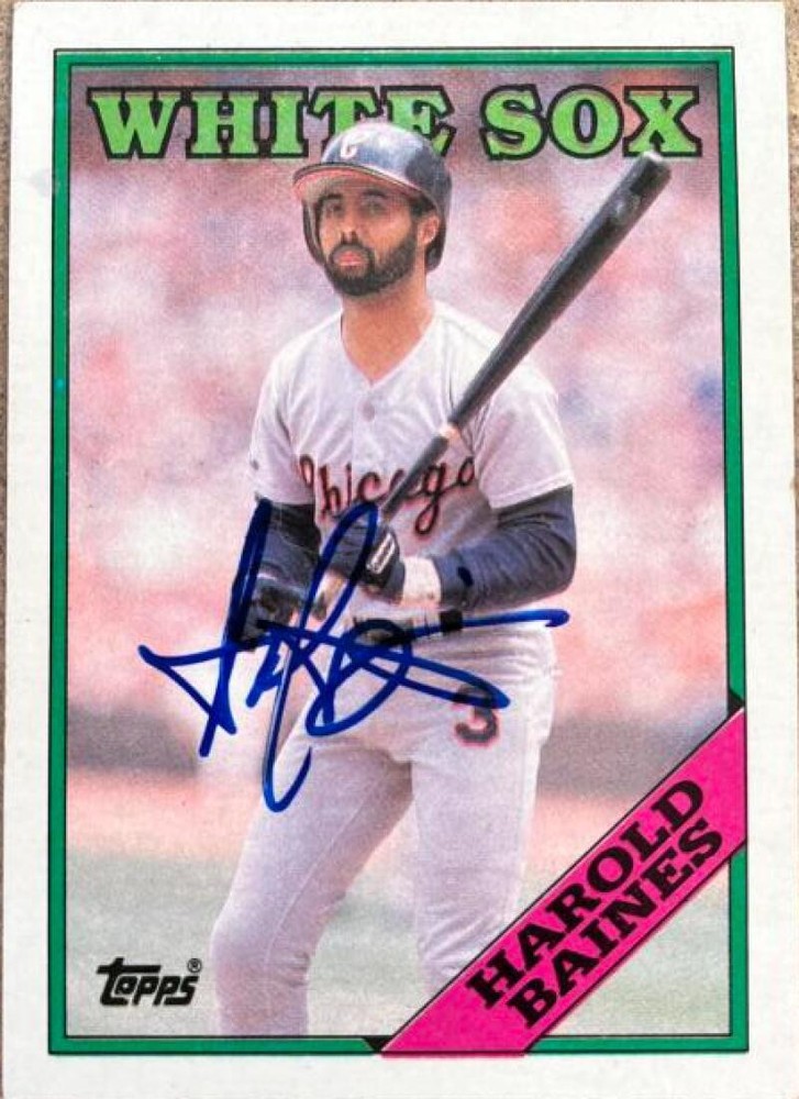 Harold Baines Autographed 1988 Topps #35