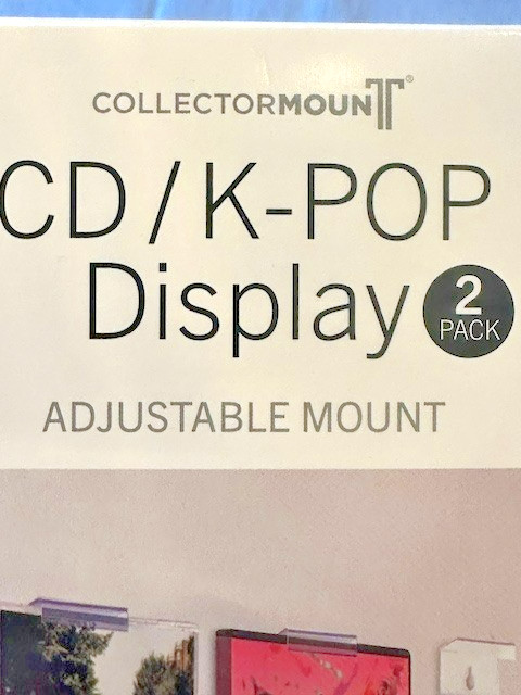 Collector Mount CD / K-POP Display 2 Pack Acrylic Adjustable Mount