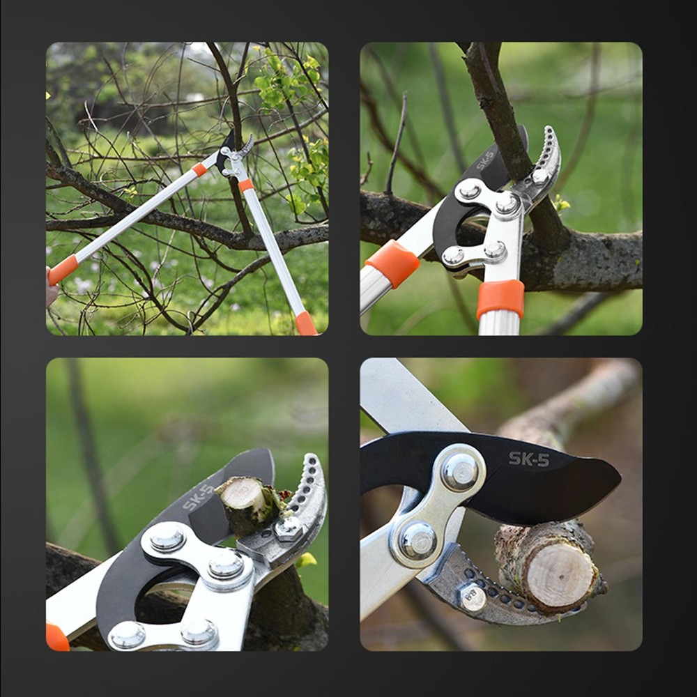 Professional Anvil Loppers Ratchet Pruning Shears Sharp Gardening Tool Kit