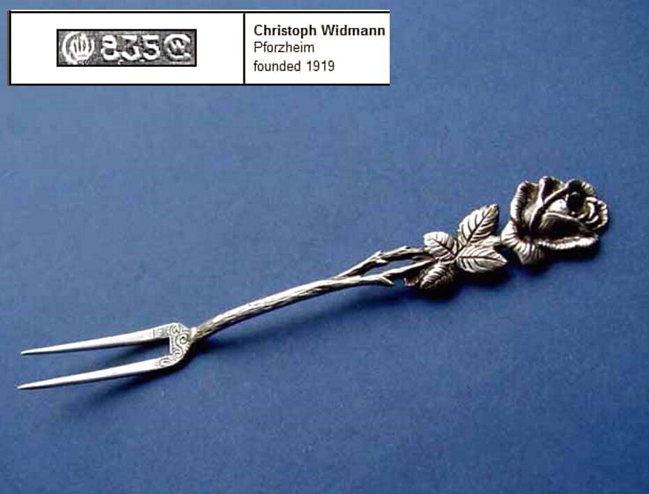 Serving Fork, Hildesheimer Rose, Christoph Widmann, 835 Silver C62