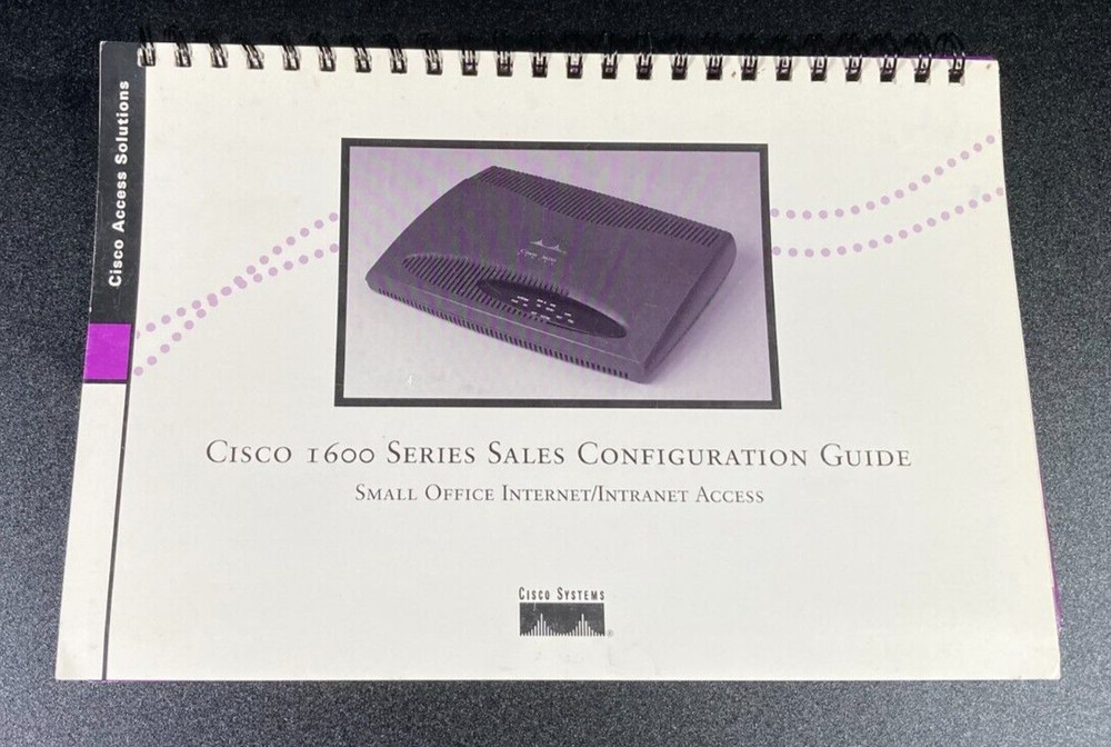 Vintage Cisco Systems 1600 Series Sales Configuration Guide - 1996