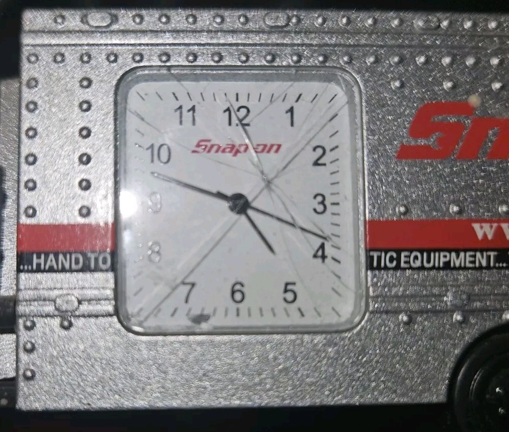 Snap On Step Van Tool Truck Desk Clock 5x1.5in