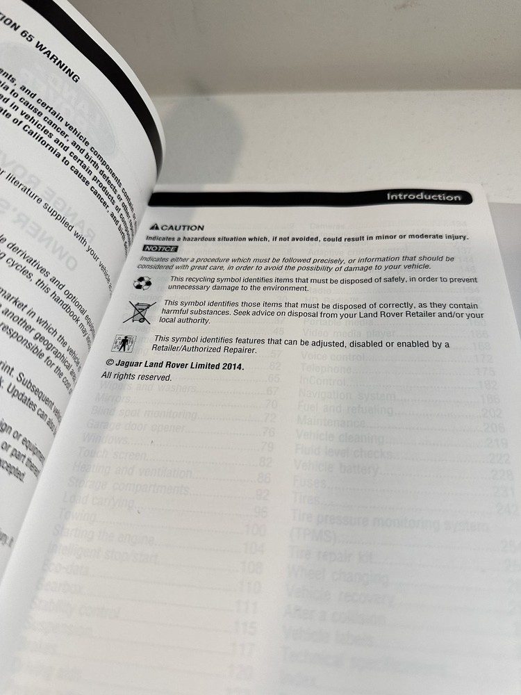 2014 Range Rover Sport Owner's Manual Set