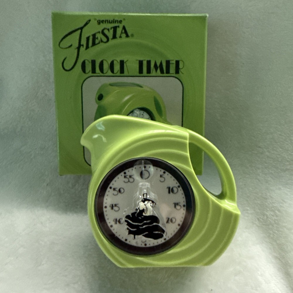 Fiesta Clock Timer Chartreuse NIB