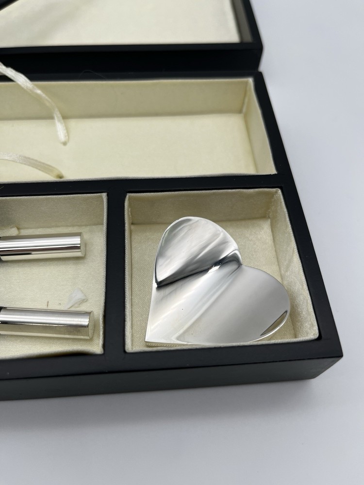 Chop Sticks W/ Holders Black And Silver Ends , By Red Envelope