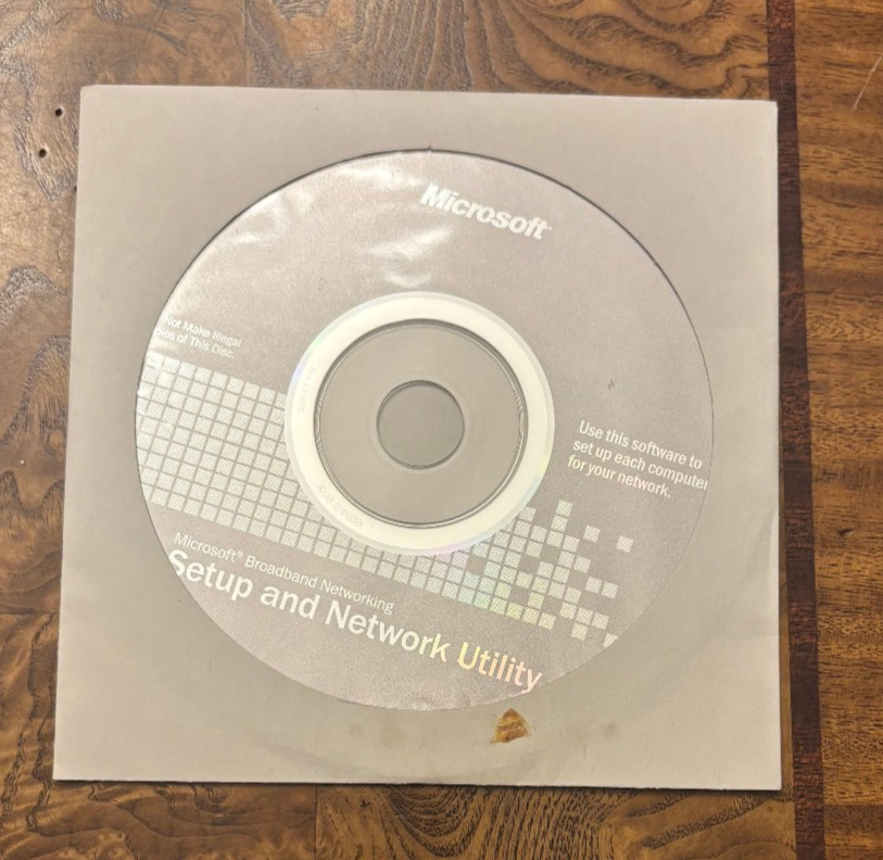 Microsoft Broadband Networking Setup and Network Utility CD Software