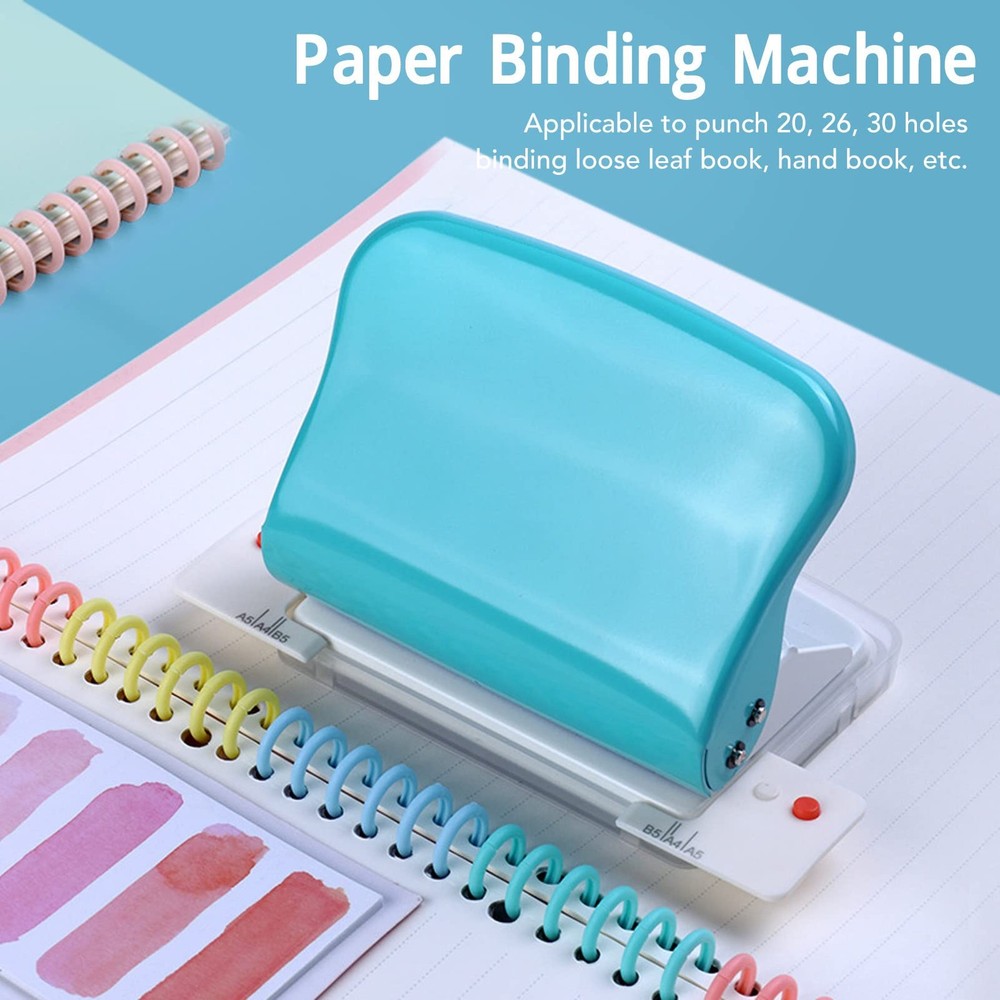 10 Hole Puncher Spiral Binding Machine Handheld Portable Coil Binder A4 A5