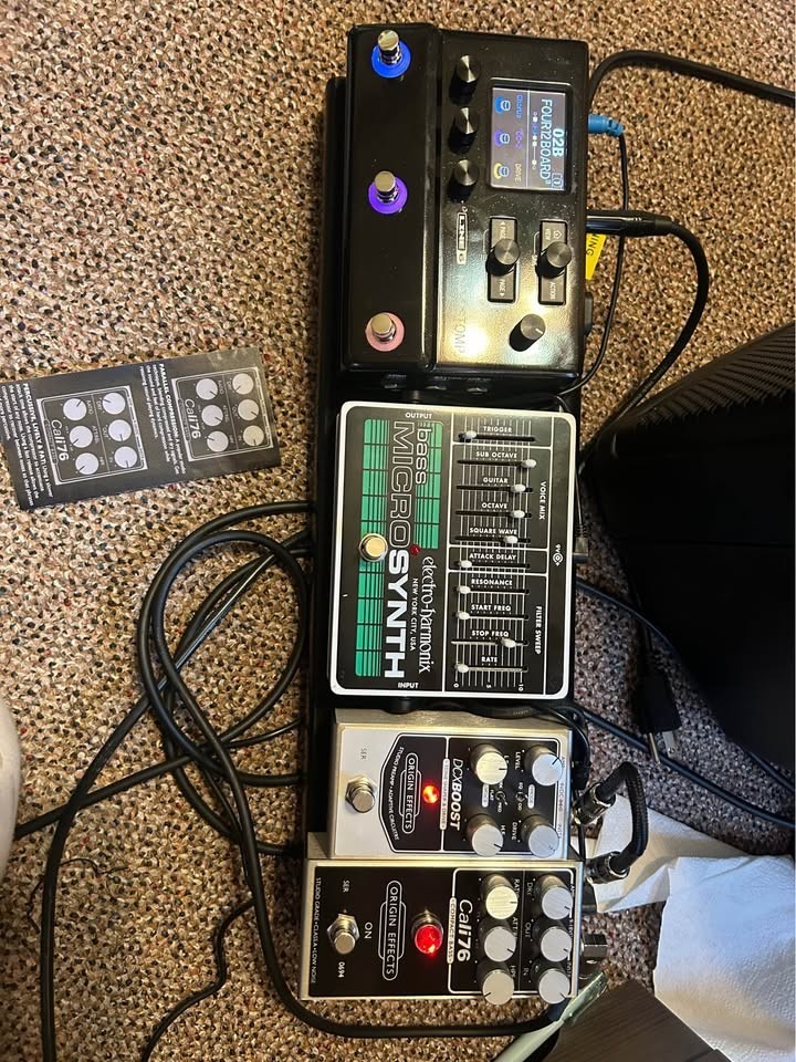 bass guitar pedal board