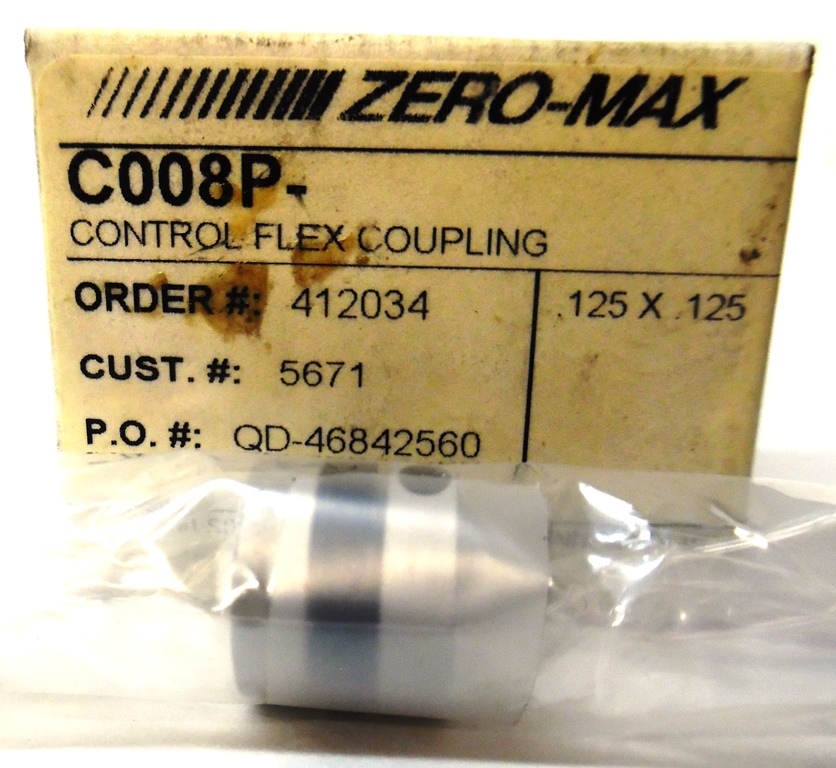 ZERO-MAX, CONTROL FLEX COUPLING, .125 X .125, QD-46842560, C008P