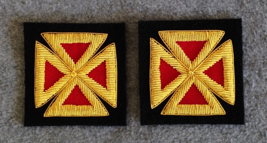 Grand Commandery in Bullion - 2" (Pair) - (GC2-B)