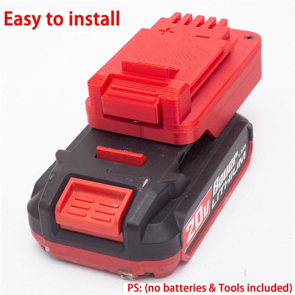 Battery Adapter For Bauer 20V to Black & Decker/ Porter Cable/ Stanley 20V Tools