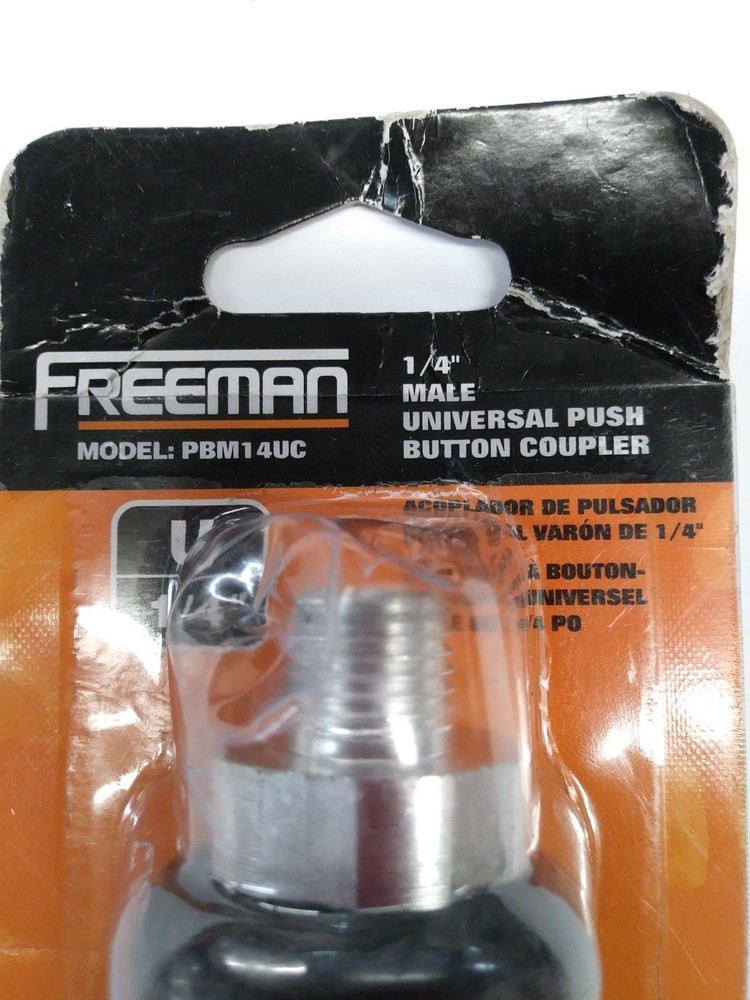 Freeman PBM14UC 1/4" Male Push Button Coupler