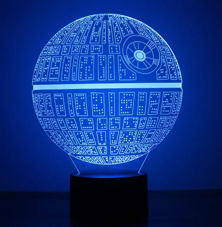 Star Wars Death Star Night Light New 3D LED Multicolor