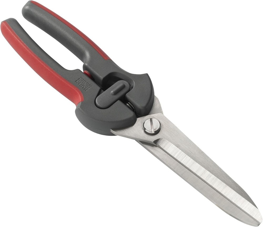 Multi-Purpose Pro Kitchen Shears with Quick-Release Spring and Locking Mechanism