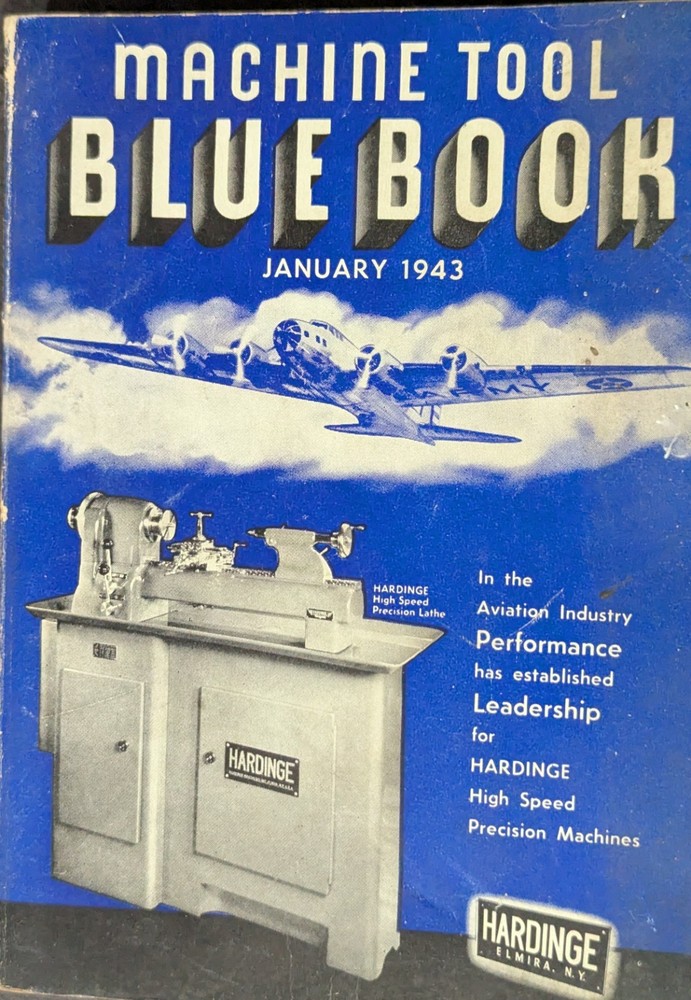 ***VINTAGE JANUARY 1943 MACHINE TOOL BLUE BOOK CATALOG***