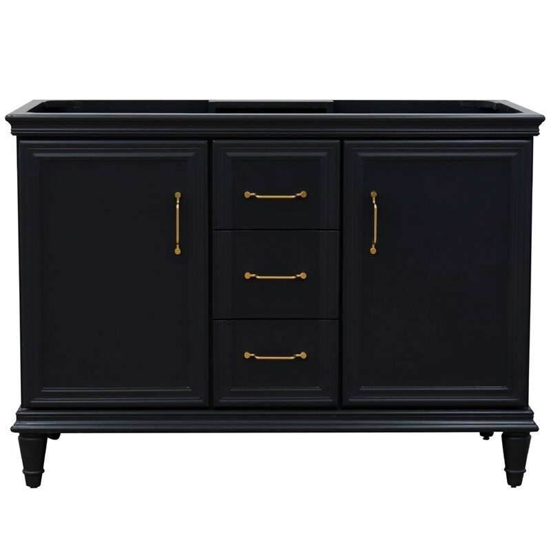 48 in. Double Vanity Dark Gray Cabinet Only