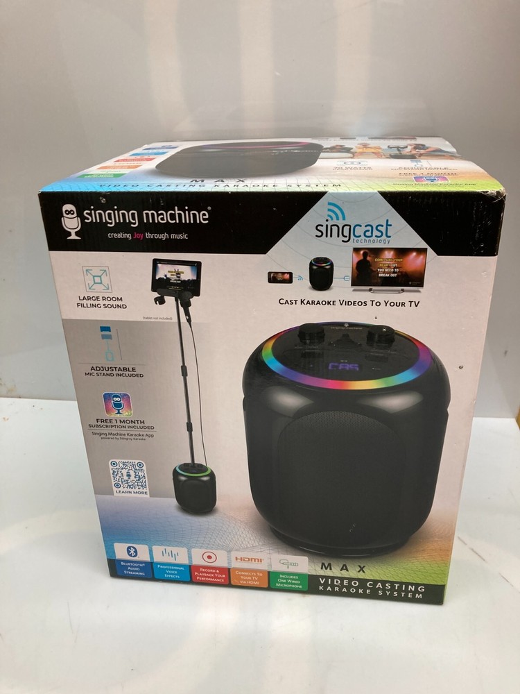 SingCast Max•Singing Karaoke Machine♡Record•w/Tv Playback◇LED Lights🥳Bluetooth♡