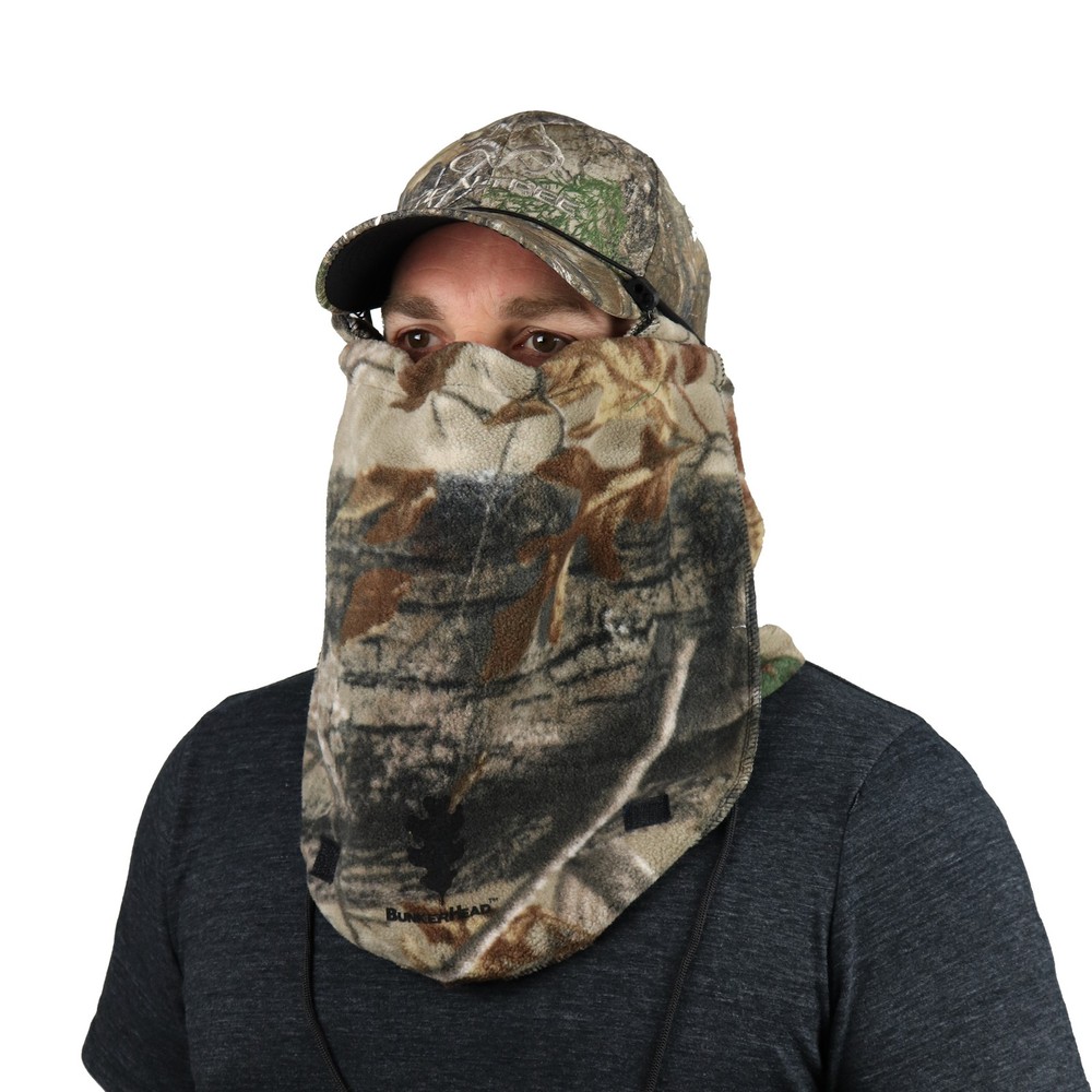 BunkerHead Fleece Camo Head Concealment System, Real Tree AP