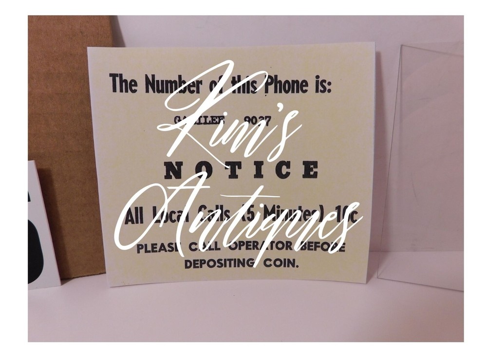 2 New Info. Card Inserts & 2 Clear Plastic Windows for W/E 3 Slot Payphone PC6