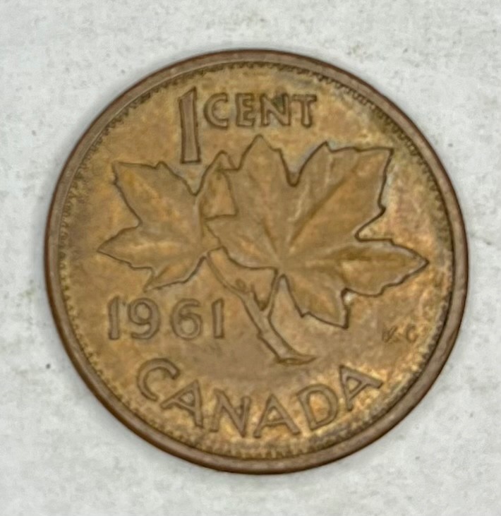 1961 Canada 1 One Cent Coin