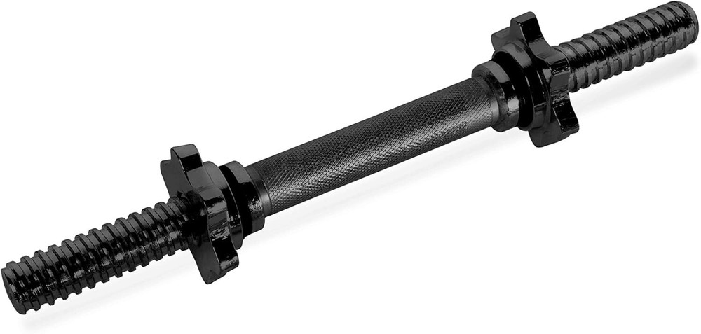 Barbell 14" Regular Dumbbell Handles Multiple Options Threaded W/ Collars Black
