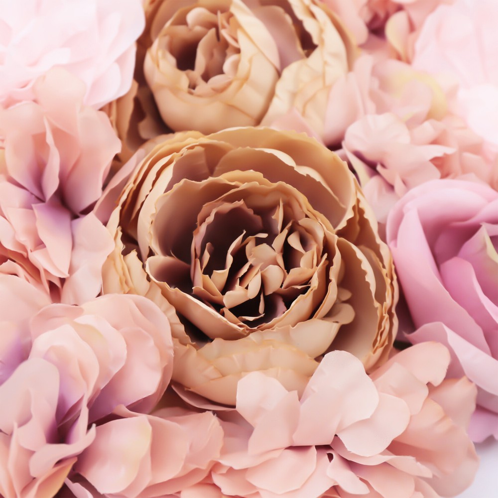 Artificial Silk Rose Flower Wall Panel Wedding Party Backdrop Decoration 23"x15"