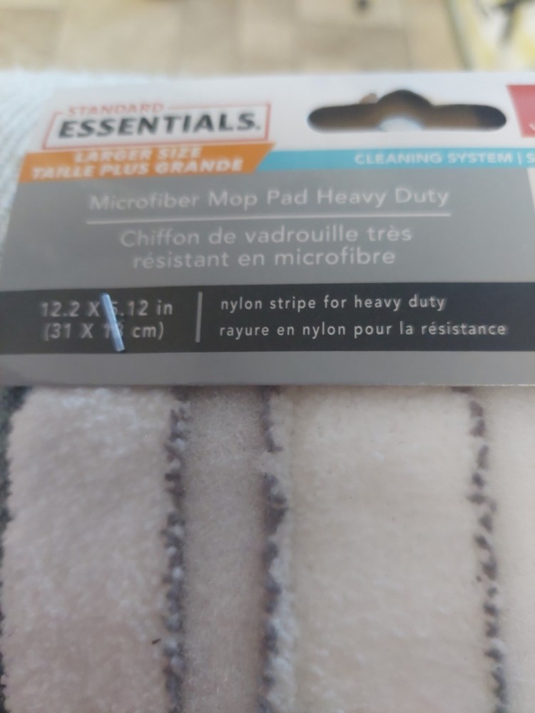 Standard Essentials Microfiber Mop Pad Heavy Duty +flat Mop Head