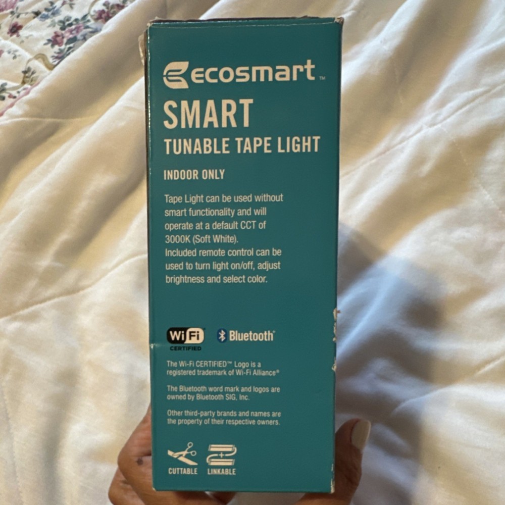 EcoSmart Hubspace 16 ft LED Multicolor Light Strip Kit Wi-Fi Bluetooth