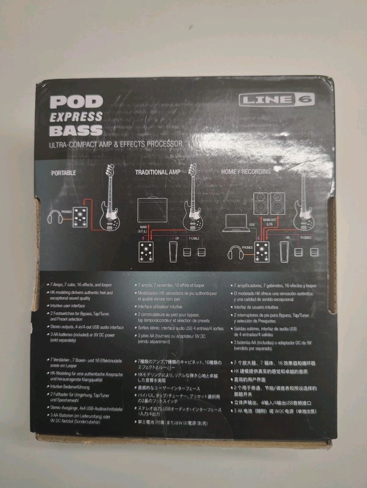 Line 6 POD Express Bass Effects Processor, Black