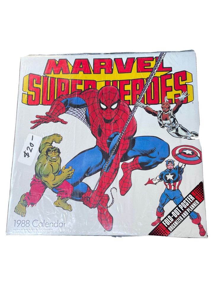 1988 UNUSED MARVEL COMICS SUPER HEROES - WALL CALENDAR