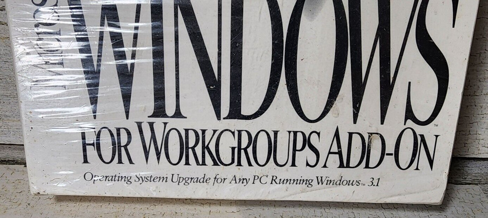 Microsoft Windows For Workgroups Add On Version 3.11 3.5"