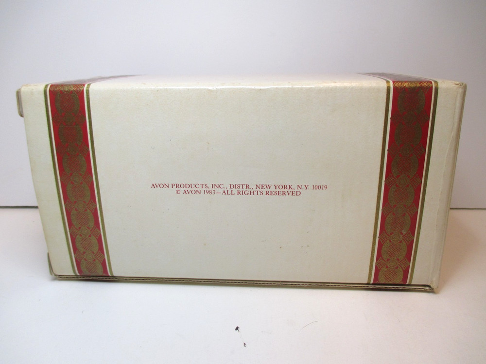 Vtg Avon 1876 Cape Cod Collection Ruby Red Covered Butter Dish w/ Original Box