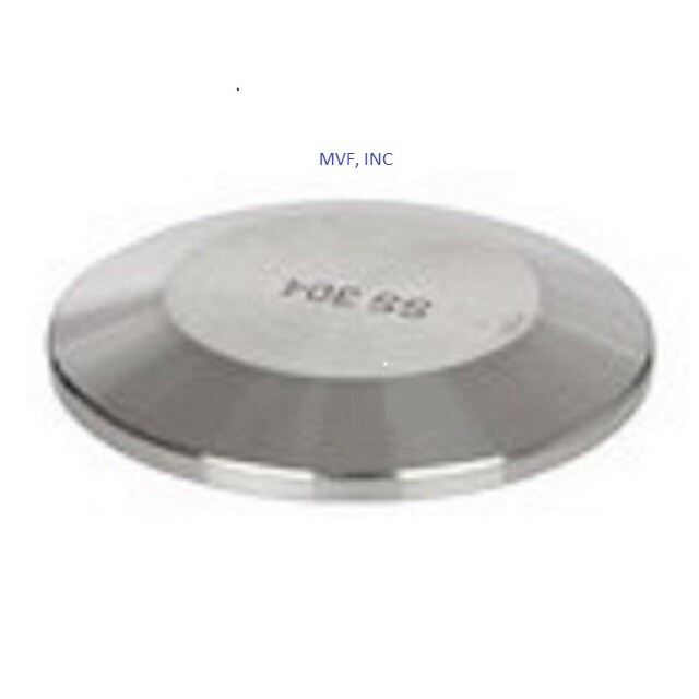 Sanitary 2-1/2" Solid End Cap 304 Stainless Dairy Brewing Tri Clover
