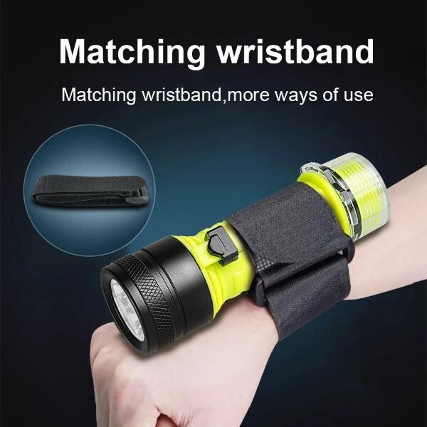 200000LM Diving Flashlight Diving Torch Type C Rechargeable Waterproof Lights