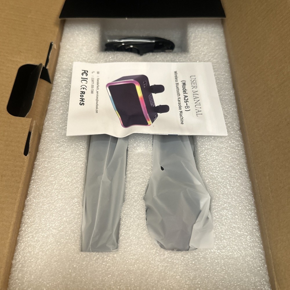 Fansbe Tech Karaoke Machine Bluetooth 2 Microphones Machine Bluetooth Sound