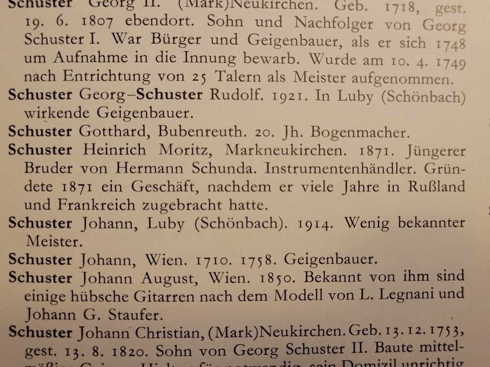 Old Violin Heinrich Moritz Schuster