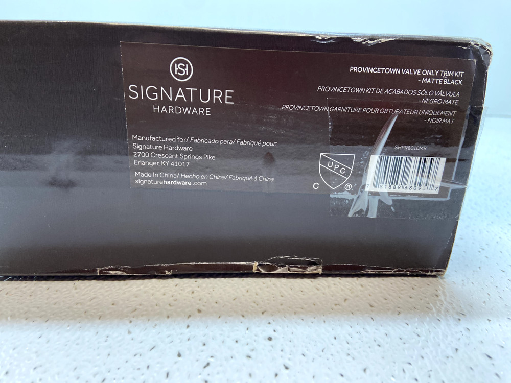 SIGNATURE HARDWARE SHPR8010MB Pronincetown Trim Kit Matte Black