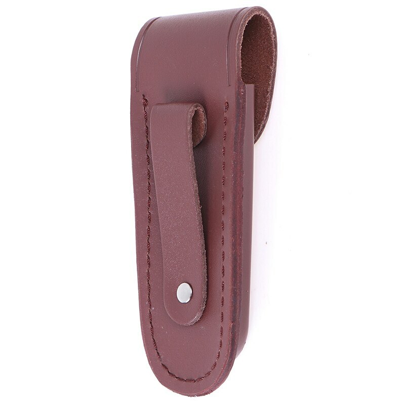 Cowhide Leather Multi Function Tool Folding Pocket Knife Torch Belt Pouch Sheath