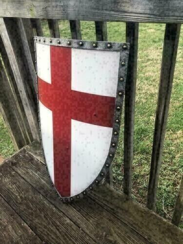 Knight Medieval shield Fully Functional Red Cross Warrior Templar Shield Best