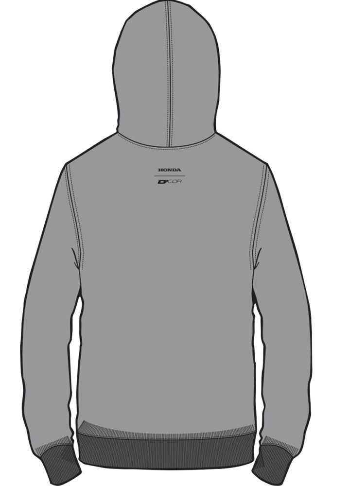 D'Cor Visuals Honda Wing Mens Pullover Hoody Gray