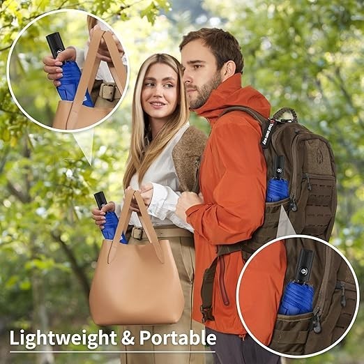 Strong Windproof Stick Compact Umbrella for Rain, One-Click Automatic Open and C