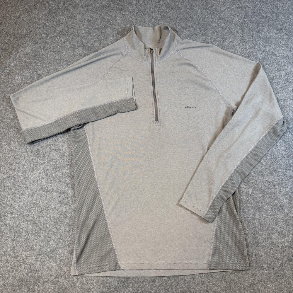 Patagonia Pullover Mens Medium Gray Capilene 1/4 Zip Long Sleeve Base Layer Top