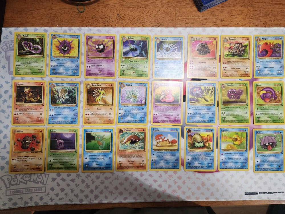 Pokemon 3 Complete Sets - Common & Uncommon Base, Jungle & Fossil Sets