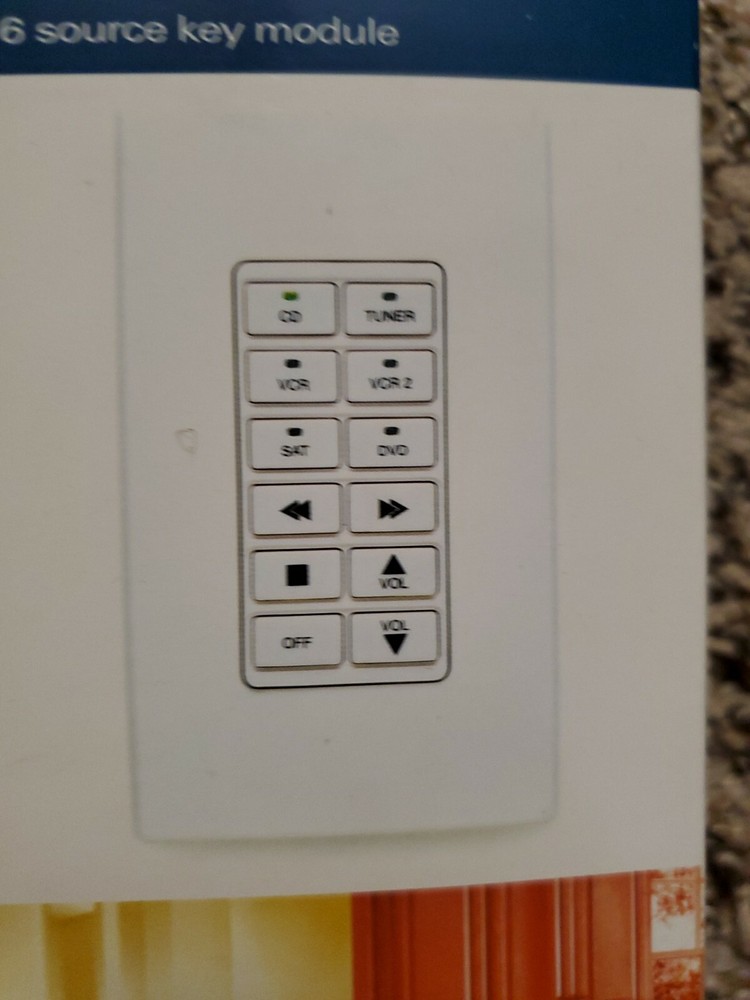 Xantech Home KM6W SmartPad3 6 Source Key Module White 6 Basic Functions