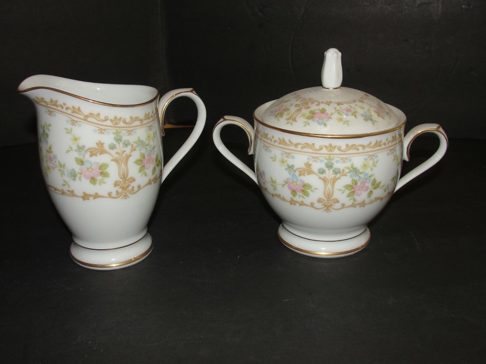 NORITAKE LONG AGO CREAMER AND SUGAR SET